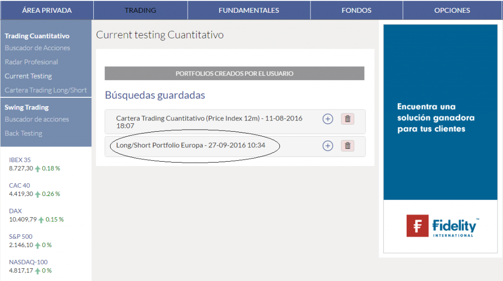 KAU+ Profesional - Buscador de acciones cuantitativo - Guardar Current-Testing