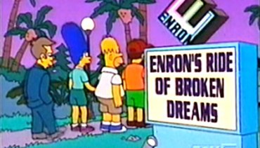El caso "Enron" aparece en los Simpsons.